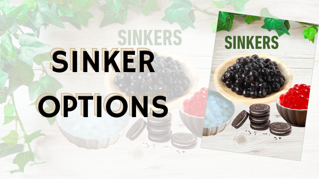 Various sinker options for Booba drinks